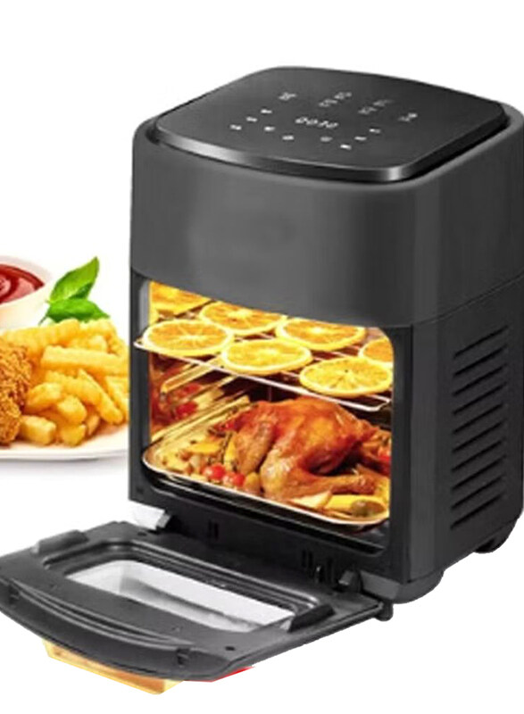 

DubaiGallery 15L 1400W 10 In 1 Digital Rotisserie Dehydrator 16 Quart Toaster Oven Air Fryer Oven with Racks, Oil-less Air Fryer Combo with 4 Accessor