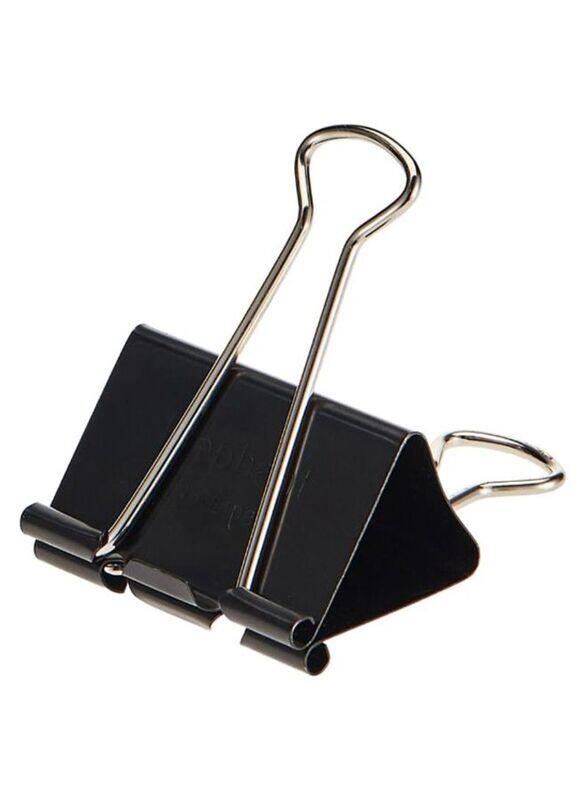 

Elephant 12-Piece Binder Clip Set, Black/Silver