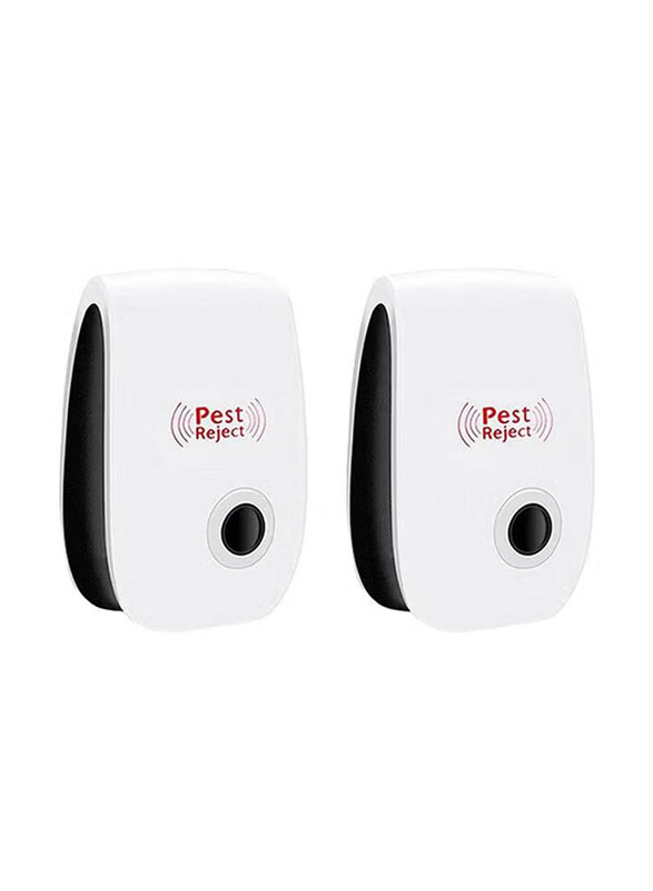 

Generic 2-Piece Ultrasonic Multipurpose Electronic Pest Repellent, White/Black