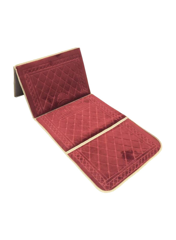 

Generic 2-In-1 Foldable Prayer Mat With Backrest, 54x145cm, Red