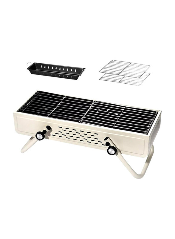 

DubaiGallery Portable Folding Carbon Barbecue Grill, White