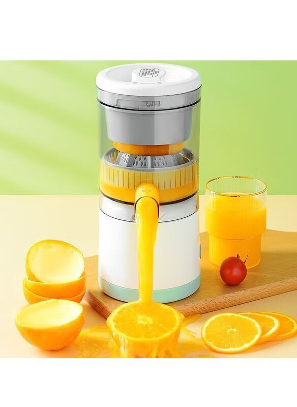 

DubaiGallery Powerful Motor Electric Large Capacity Squeezer Juicer for Orange & Citrus, White/Clear