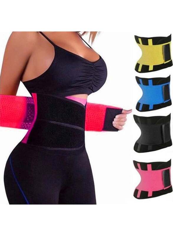 Cytheria Corset Abdomen Slimming Body Shaper Sport Girdle Belt, Medium, Blue/Black