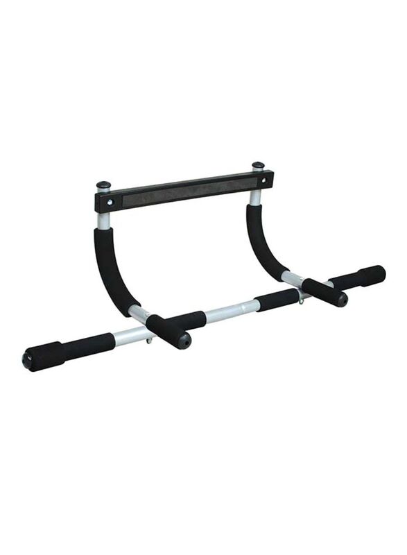 Door Gym Pull-Up Bar, Silver/Black