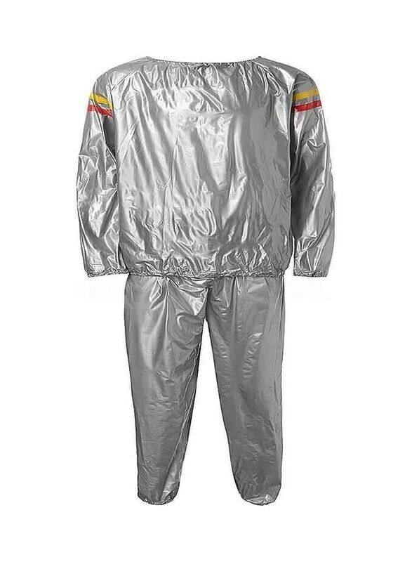 

Hirmoz Full Body Hot Sweat Sauna Suit for Weight Loss, XXL, Silver