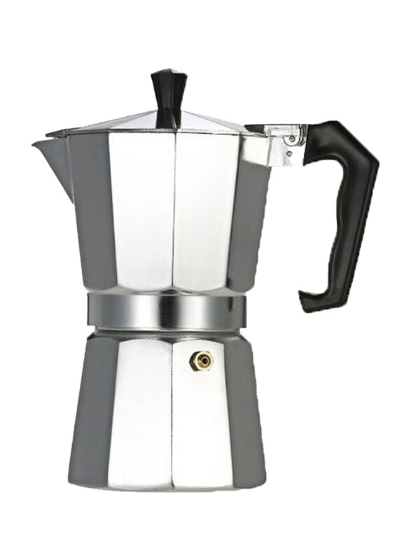 

Generic 12 Cup Stove Top Espresso Coffee Maker, 614gm, Silver/Black