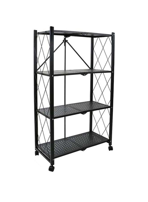 

Generic 4-Tire Kitchen Storage Racks, 120 x 40 x 13cm, Black