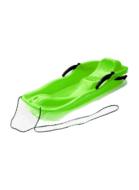 

Dubaigallery Plastic Sled Luge Snow Grass Sand Board with Rope for Double People, Ages 6+