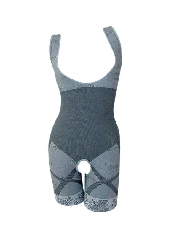 

Generic Cotton Scoop Neck Corset, Grey