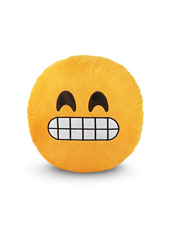 

Generic Emoji Smiling Smiley Emoticon Round Cushion Pillow, Yellow