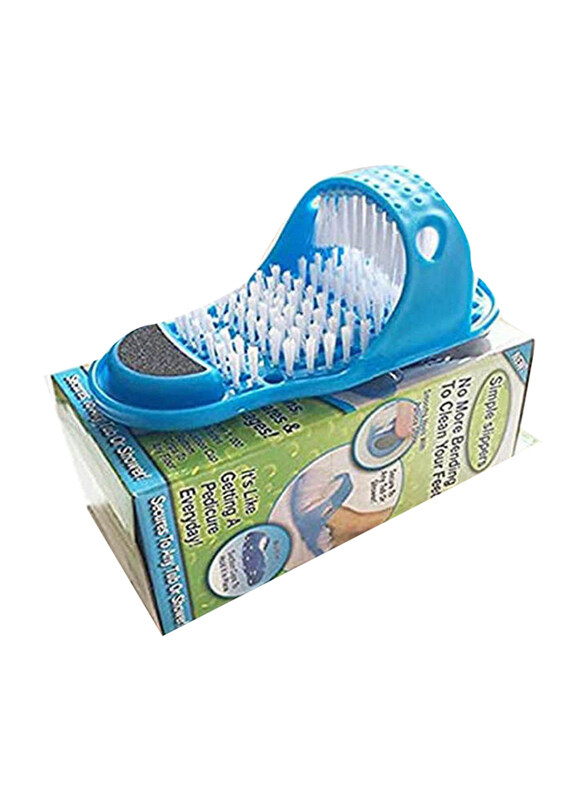 

Generic Bath Plastic Shower Feet Massage Slippers, Blue