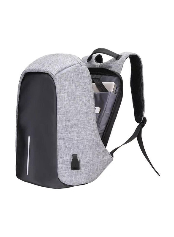

Generic Anti-theft Laptop Backpack Laptop Bag with USB Charging Port, Grey