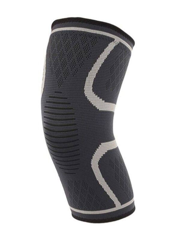 

Generic Non-Slip Sports Protective Knit Knee Pad, Small, Grey/Off White