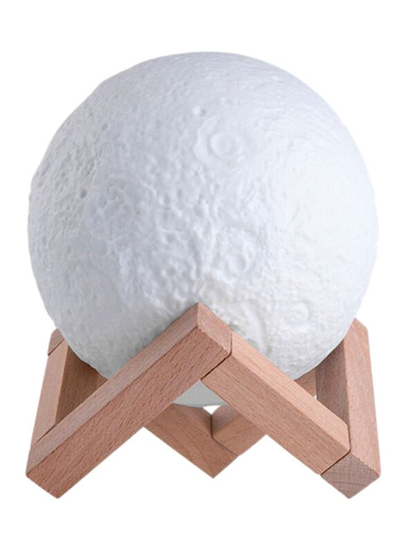 

Beauenty 3D USB LED Moon Lamp with Stand, White/Beige