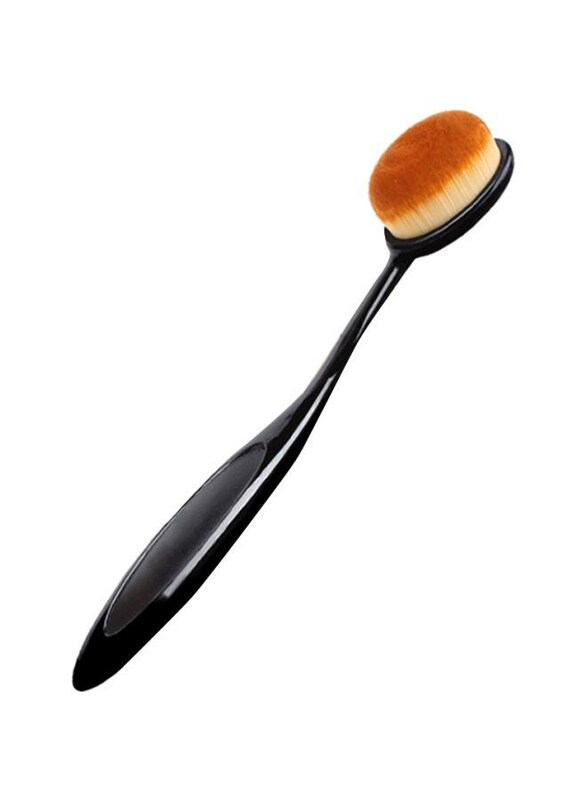 

Beauenty Oval Cosmetic Makeup Blusher Brush, Black/Brown