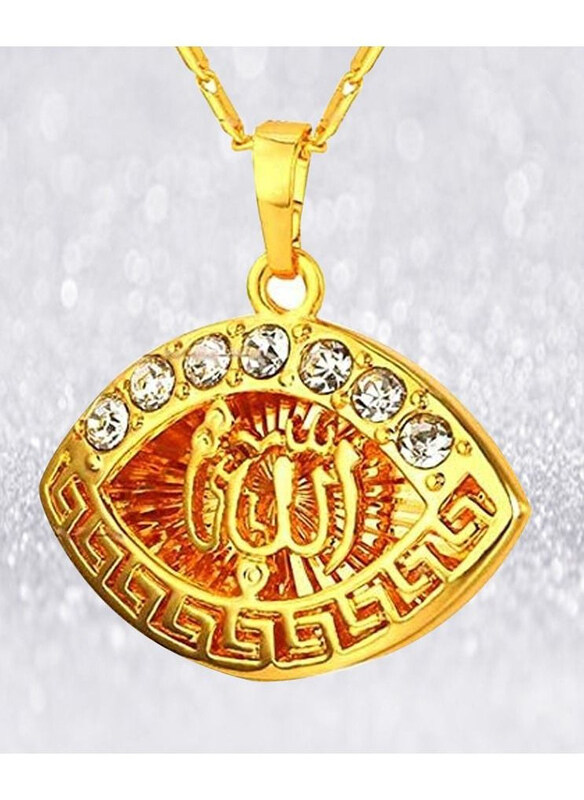 

Dubaigallery Fashion Allah Pendant Necklace Pendant, Gold