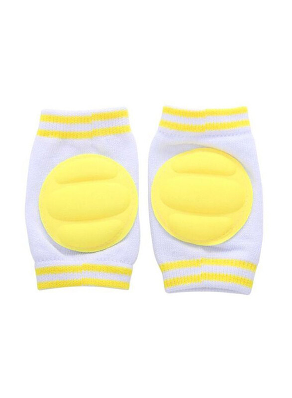 

B-Safe Cotton Knee Protective Pads, 2 Pieces, White/Yellow