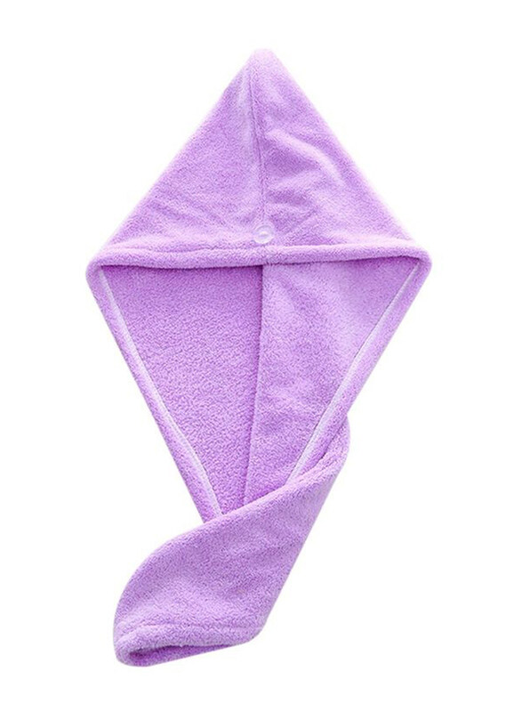 

Generic Soft Shower Hair Towel for All Hair Types, 25 x 19 x 4cm, Purple