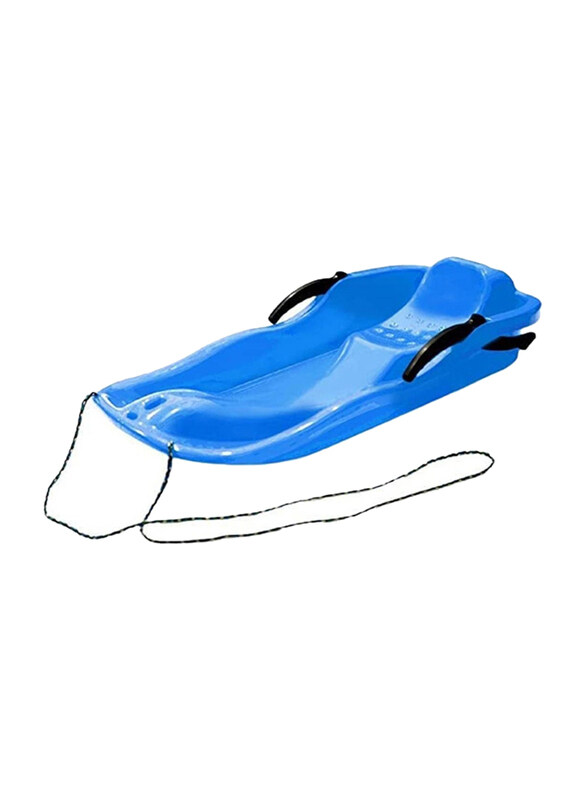 

Dubaigallery Plastic Sled Luge Sand Ski Pad Snowboard with Rope for Double People, Ages 6+