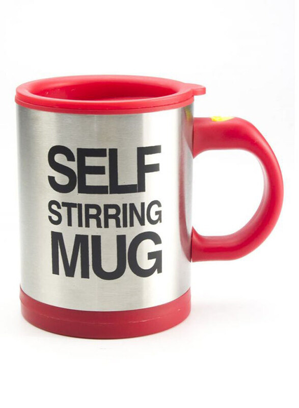

Generic Self Stirring Mug, Red/Silver