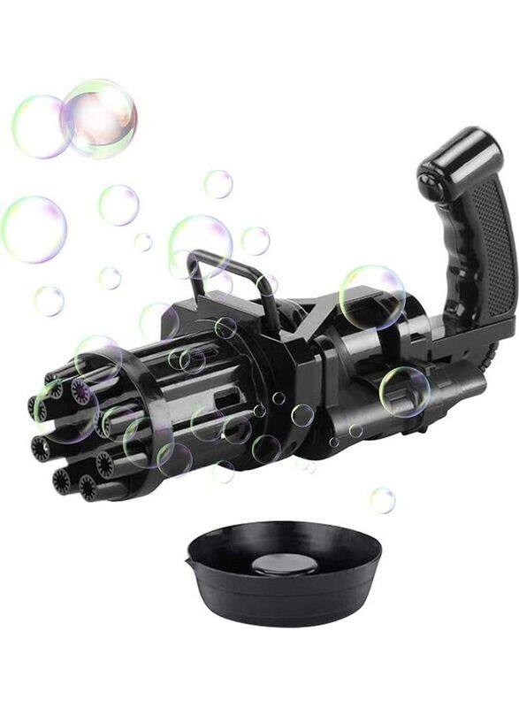 

Generic 8-Hole Electric Bubble Maker Machine Gun Toy, Ages 2+, Black