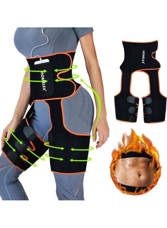 

XiuWoo 3-In-1 Thigh Waist Trimmer, Large-X Large, Orange/Black