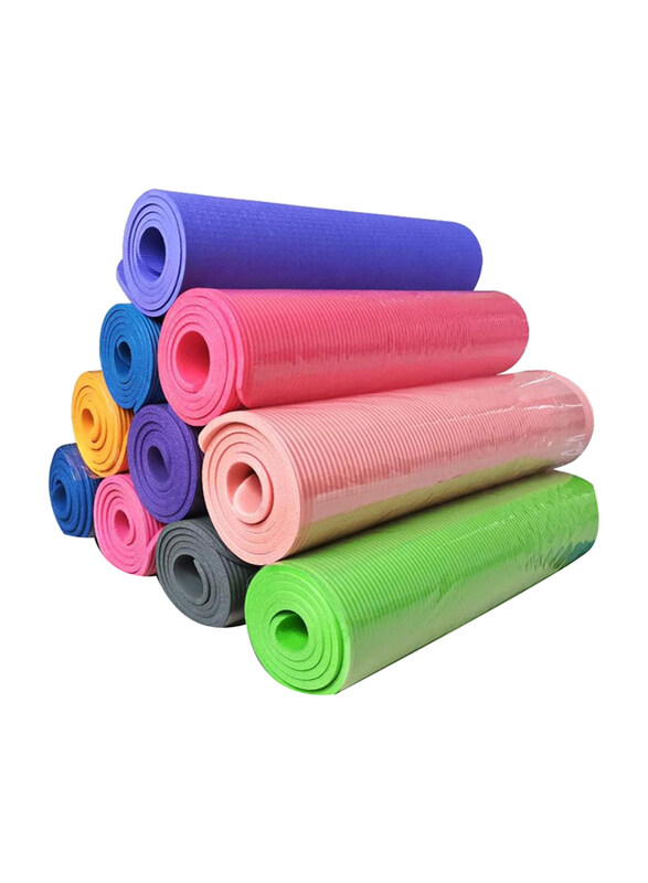 

DubaiGallery 1-Piece Anti-Slip Exercise Yoga Mat with 10mm Thickness for Men & Women Fitness, Random Color