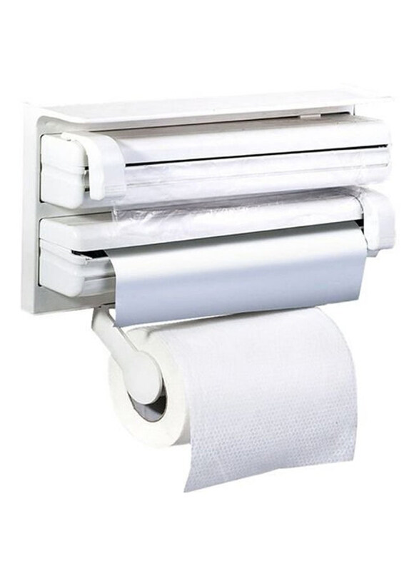 

Generic Triple Roller Kitchen Paper Dispenser, White