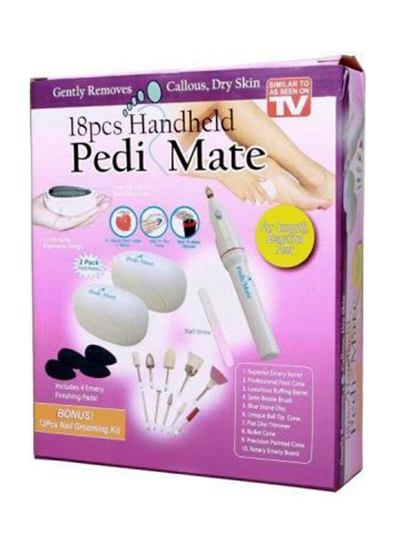 

Pedi Mate Handheld Pedicure Kit, 18 Pieces