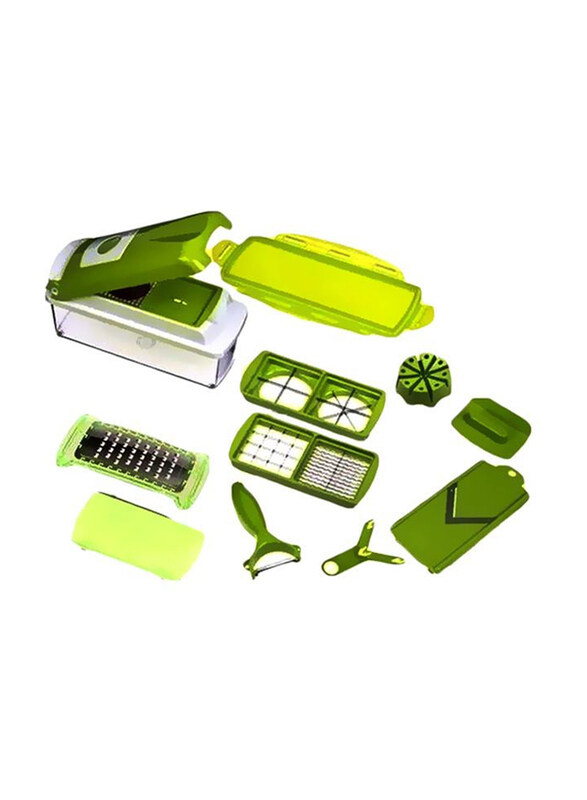 

Generic 12-Piece Fruit and Vegetable Shredder Set, Green/White