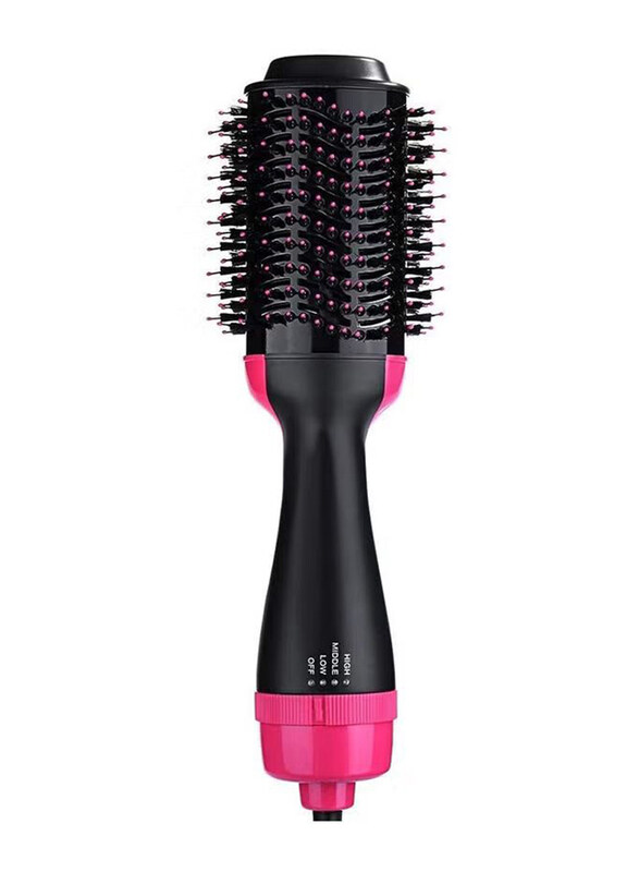 

Generic 2 in 1 Salon Negative Ion Hot Air Styling One Step Hair Dryer & Volumizer, Black/Pink