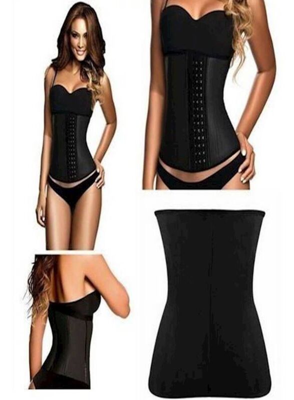 Slimming Corset with Waist Twisting Disc Board, Black