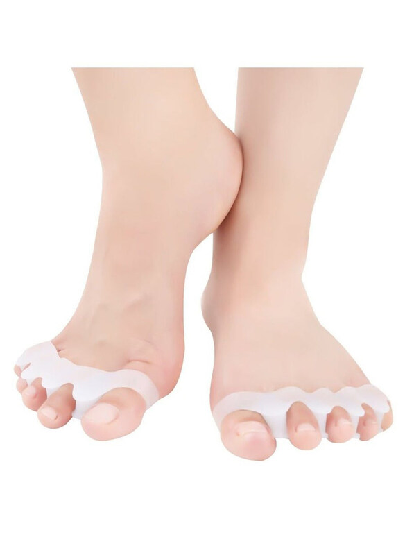 

DubaiGallery Silicone Bunion Hallux Valgus Guard Finger Toe Divider, White