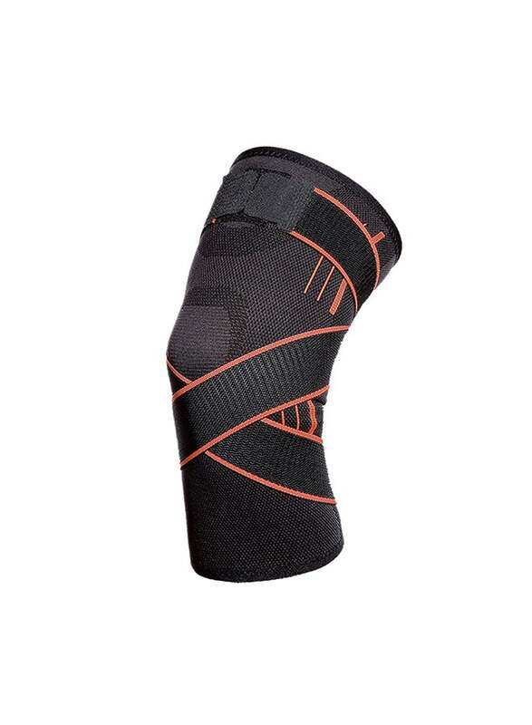 

Generic Knee Support Professional Protectives Sports Knee Pad, M, Black/Orange