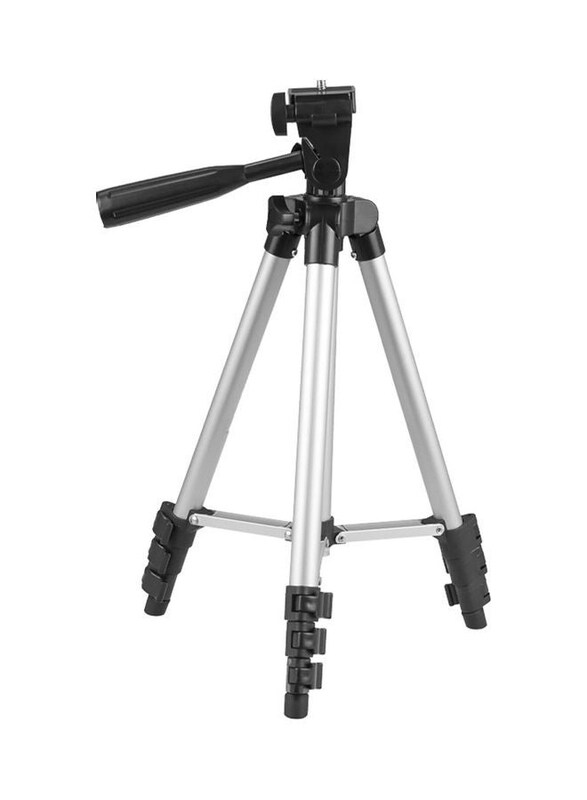 

Generic 4-Section Tripod Stand With Phone Clamp Holder Set, Silver/Black