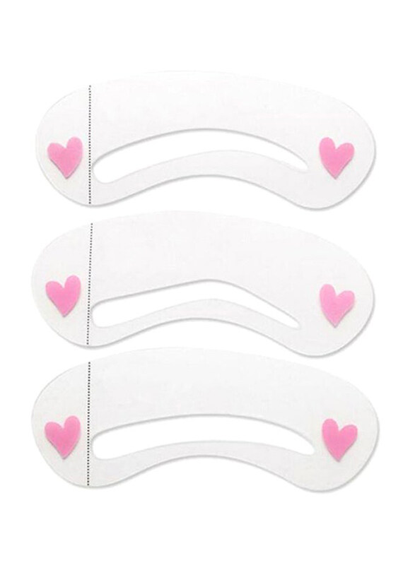 

Generic 3-Piece Kanza Eyebrow Grooming Stencil Kit, White/Pink