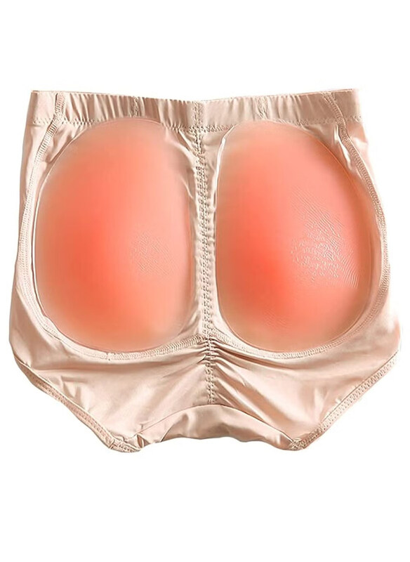 

DubaiGallery Silicone Underwear Hip dip Pads, Beige, Small