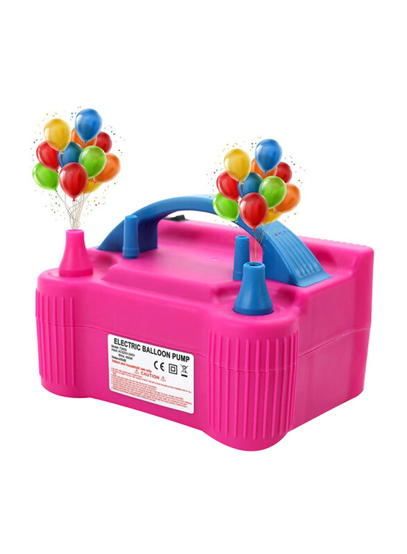 

Generic Electric Balloon Inflator with High Power Two Nozzle, Pink