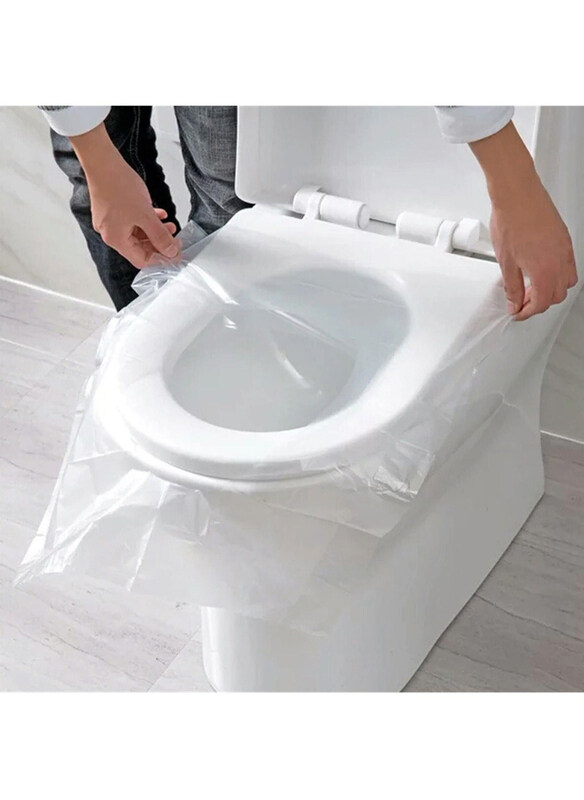 

DubaiGallery 50-Piece xTravel Disposable Toilet Seat Cover Antibacterial Waterproof Portable WC Pad Toilet Mat For Baby Pregnant Mom, Transparent