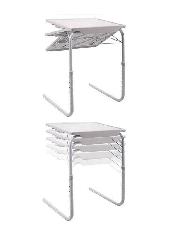

Table Mate Multipurpose Folding Table, White/Grey