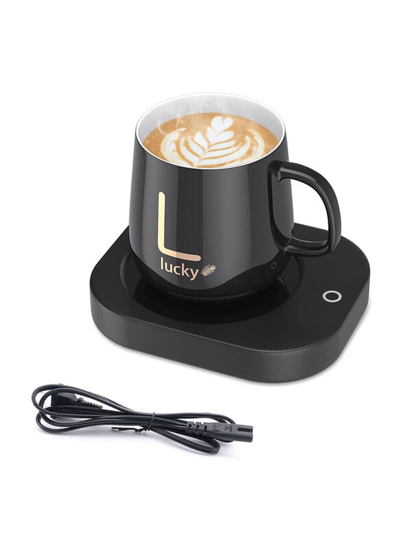 

Lucky Lucky Portable Coffee Cup Warmer Heater Set, Black