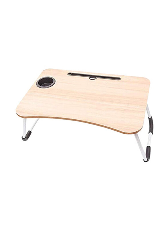 

Generic Foldable Wood Desk, Beige/White