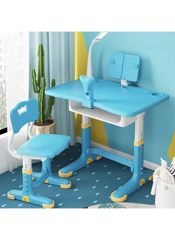 

DubaiGallery Kids Height Adjustable Desk and Chair Set, Blue