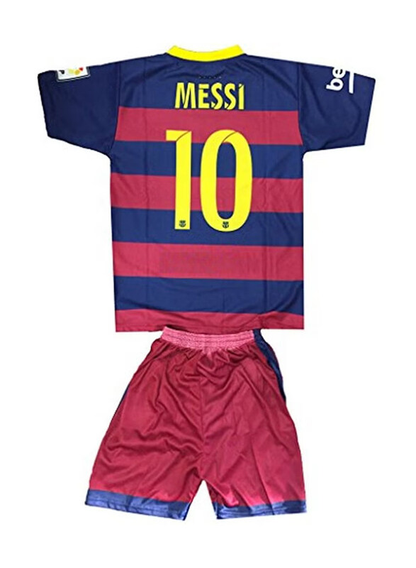 

Generic Barcelona Football Kids T-Shirt & Shorts, Multicolour