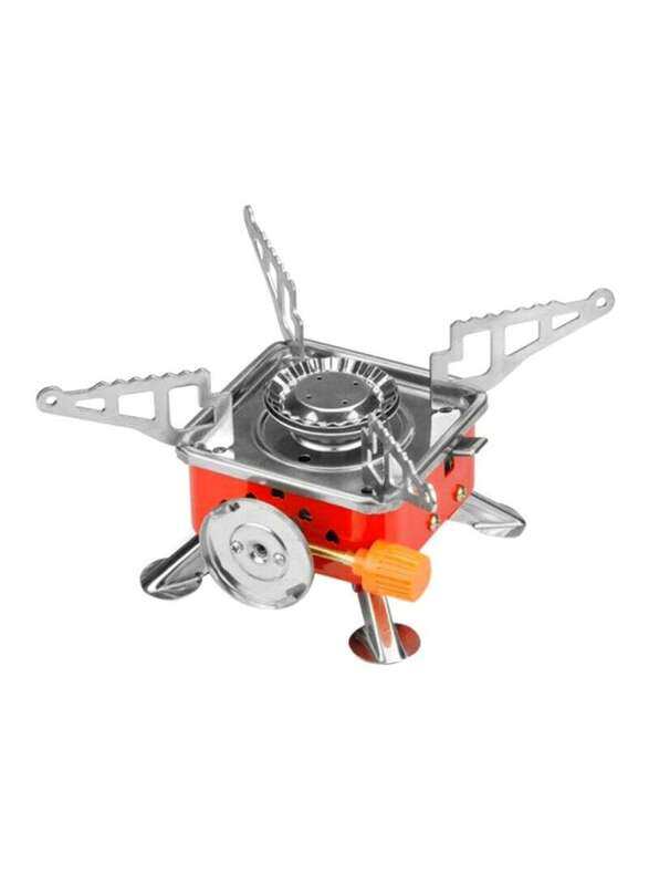 

Generic Portable Camping Gas Stove, Silver/Orange