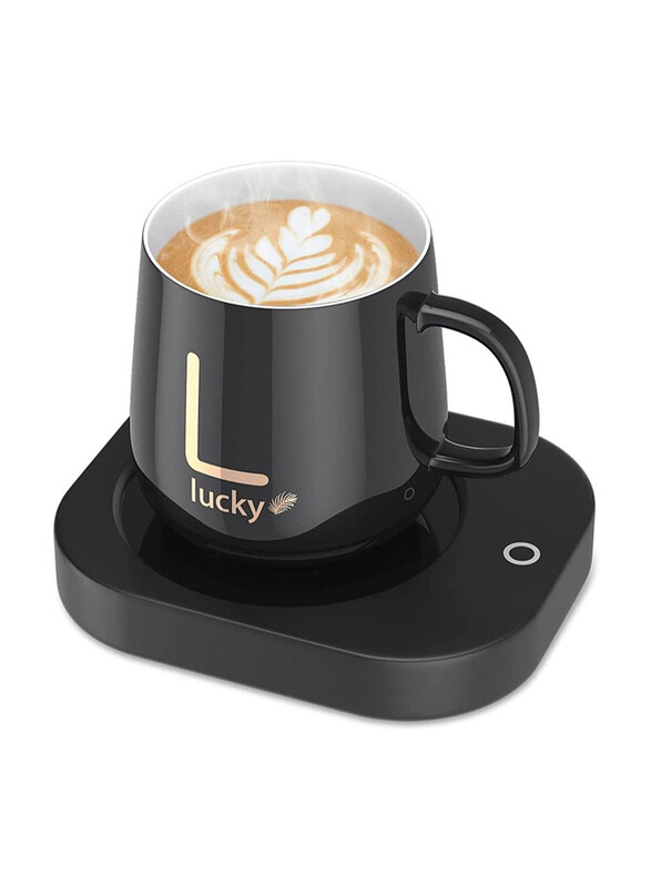 

Lucky Lucky Portable Coffee Cup Warmer Heater Set, Black