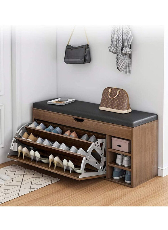 

Dubaigallery Large Capacity Storage Shoe Cabinet, Brown