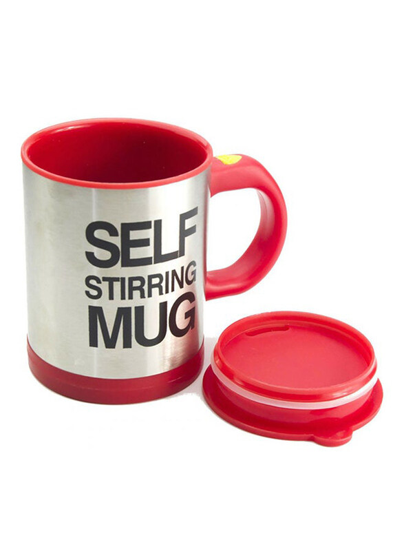 

Generic Self Stirring Mug, Silver/Red