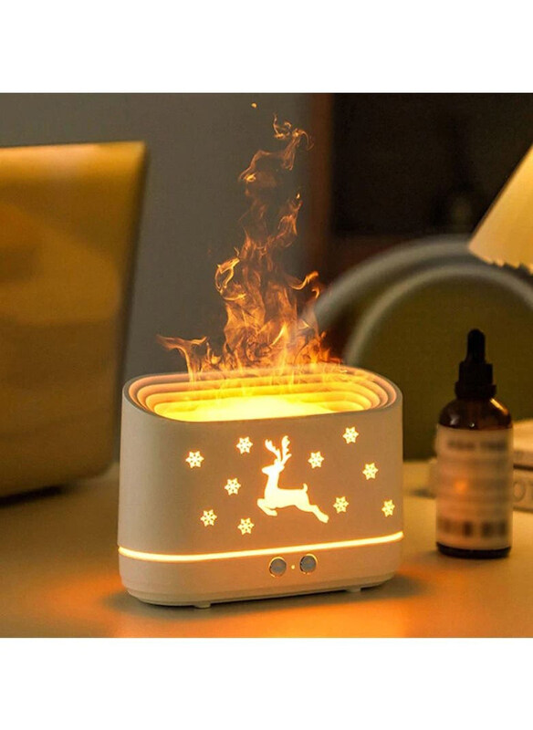

Generic USB Essential Oil Diffuser Simulation Flame Ultrasonic Humidifier, Multicolour