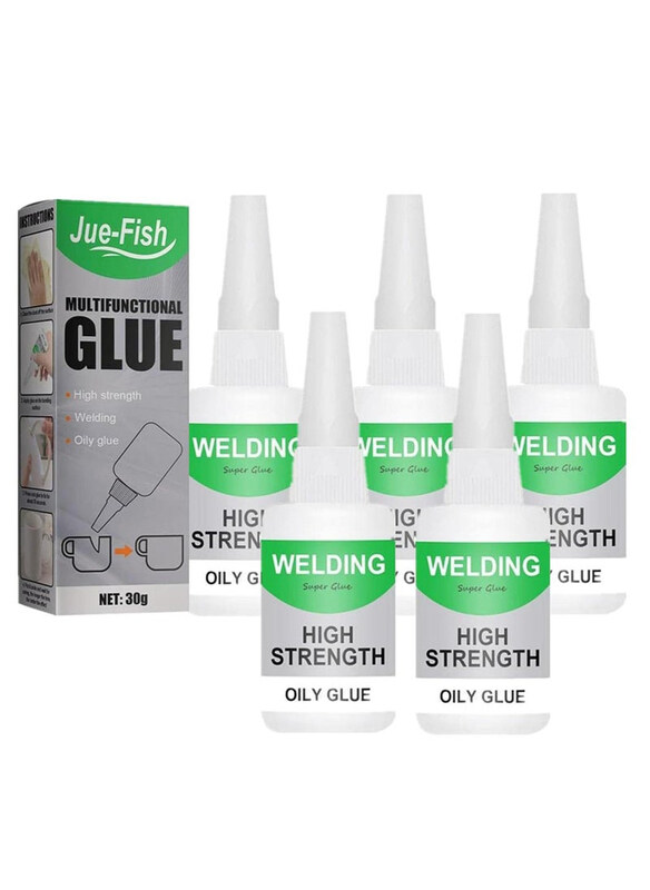 

Jue-fish 5-Piece Welding High-Strength Oily Glue, White